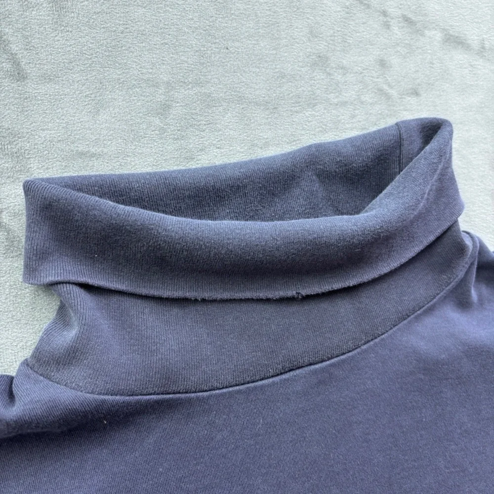 Vtg Polo Ralph Lauren Mens XXL Navy Blue Long Sleeve Turtleneck Pony Logo Shirt